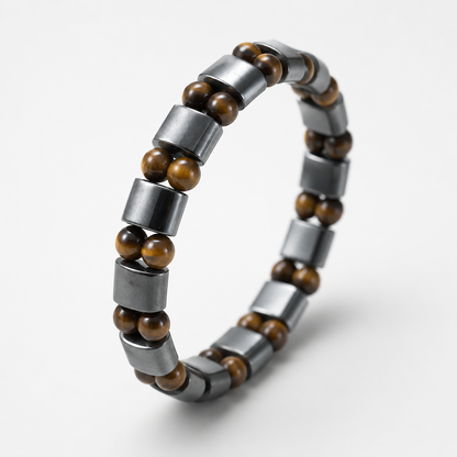 Pulsera de Hematita con ojo de Tigre - Qali