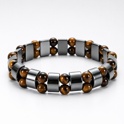 Pulsera de Hematita con ojo de Tigre - Qali